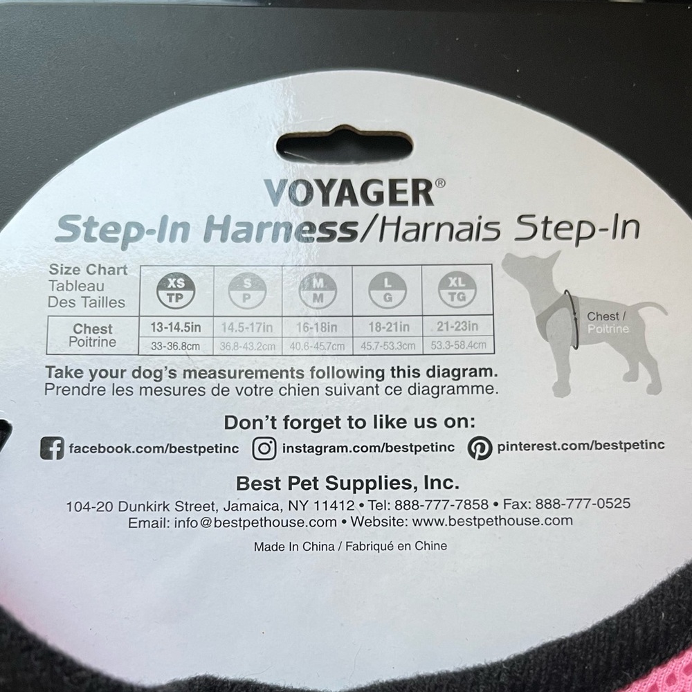 Voyager Pink Step-In Mesh Dog Harness XS - Picture 3 of 3